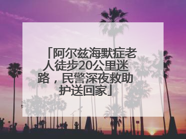 阿尔兹海默症老人徒步20公里迷路，民警深夜救助护送回家