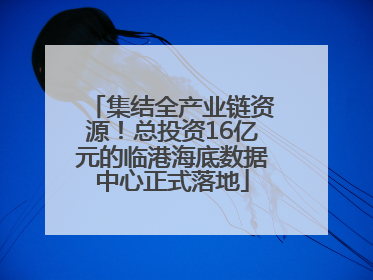 集结全产业链资源！总投资16亿元的临港海底数据中心正式落地