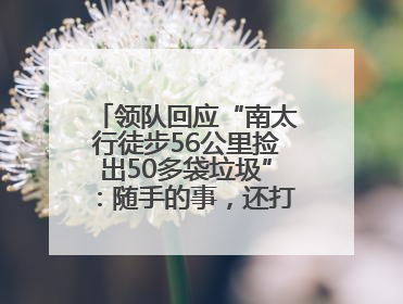 领队回应“南太行徒步56公里捡出50多袋垃圾”：随手的事，还打算去武功山捡