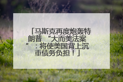 马斯克再度炮轰特朗普 “大而美法案”：将使美国背上沉重债务负担！
