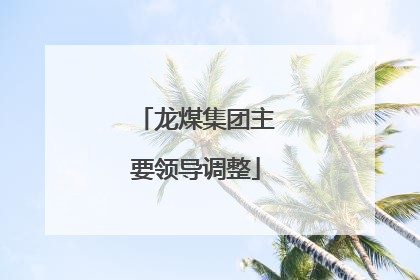 龙煤集团主要领导调整