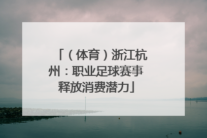 （体育）浙江杭州：职业足球赛事释放消费潜力