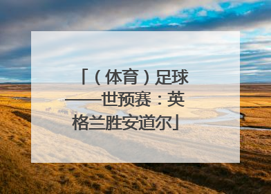 （体育）足球——世预赛：英格兰胜安道尔
