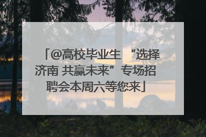 ＠高校毕业生 “选择济南 共赢未来”专场招聘会本周六等您来