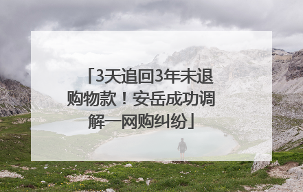 3天追回3年未退购物款！安岳成功调解一网购纠纷