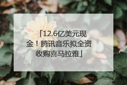 12.6亿美元现金！腾讯音乐拟全资收购喜马拉雅