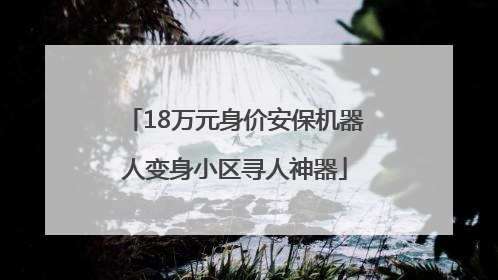 18万元身价安保机器人变身小区寻人神器