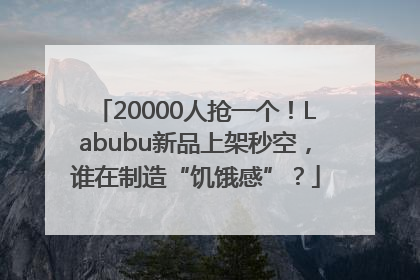 20000人抢一个！Labubu新品上架秒空，谁在制造“饥饿感”？