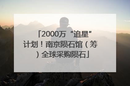 2000万“追星”计划！南京陨石馆（筹）全球采购陨石