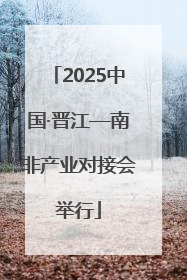 2025中国·晋江—南非产业对接会举行