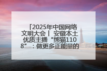 2025年中国网络文明大会丨 安徽本土优质主播“熊猫1108”：做更多正能量的事情 带给大家快乐