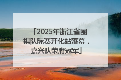 2025年浙江省围棋队际赛开化站落幕，嘉兴队荣膺冠军