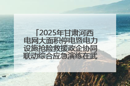 2025年甘肃河西电网大面积停电暨电力设施抢险救援政企协同联动综合应急演练在武威成功举行