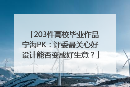 203件高校毕业作品宁海PK：评委最关心好设计能否变成好生意？