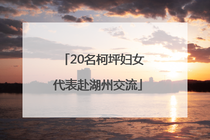 20名柯坪妇女代表赴湖州交流