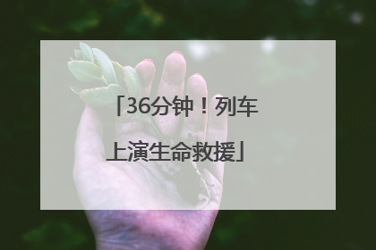 36分钟！列车上演生命救援
