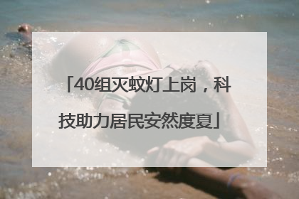 40组灭蚊灯上岗，科技助力居民安然度夏