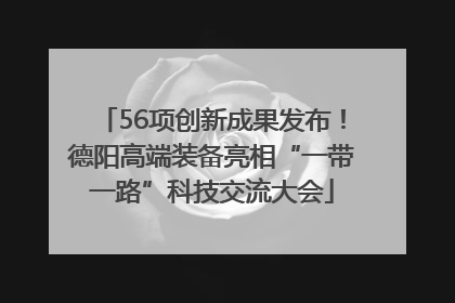 56项创新成果发布！德阳高端装备亮相“一带一路”科技交流大会