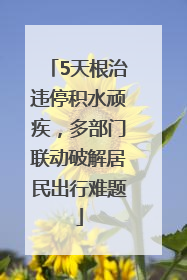 5天根治违停积水顽疾，多部门联动破解居民出行难题